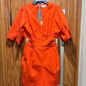 Bold Orange Romper